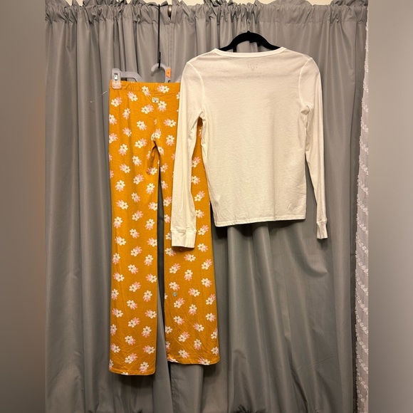 NWOT 2pc BILLABONG Tell Me Girls Flared Pants long sleeve tshirt L fairycore - Picture 6 of 9